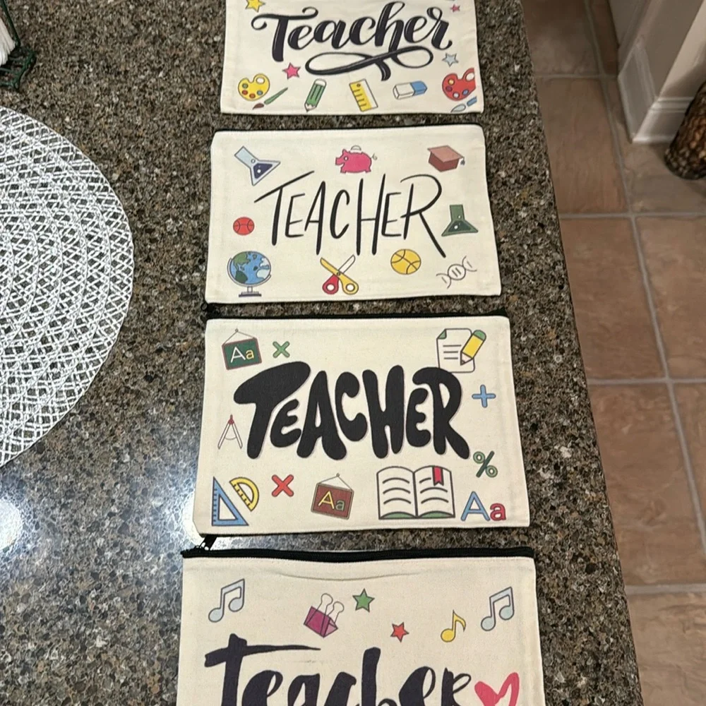 NEW Set of 4 Teacher Bags for pencils or other supplies